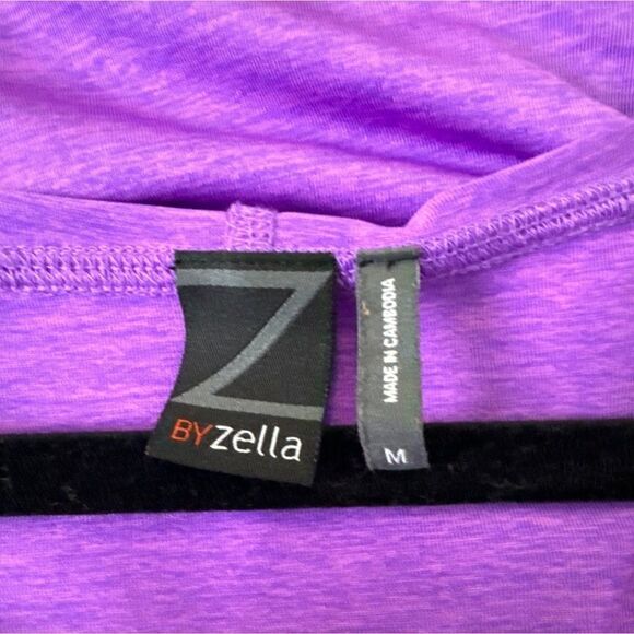 Z by Zella V-neck Hoodie Workout Shirt Size Medium - Picture 4 of 6